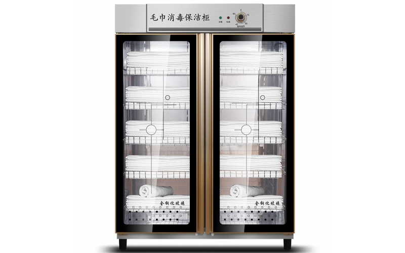 雙門毛巾消毒柜商用大容量衣物浴巾拖鞋美容院理發(fā)店紫外線保潔柜